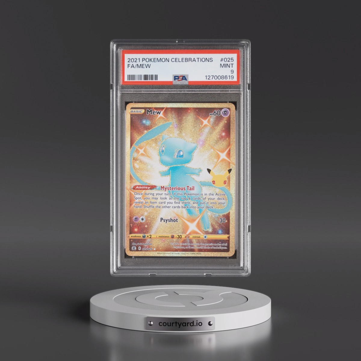 2021 Pokémon Celebrations #025 Mew - Full Art (PSA 9 MINT)