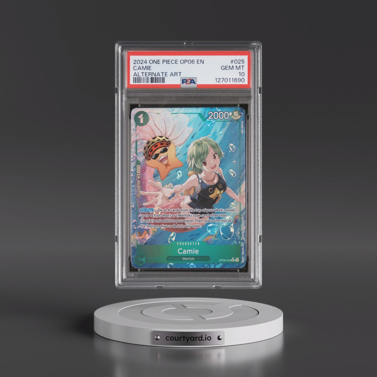 2024 One Piece OP06-Wings of the Captain #025 Camie - Alternate Art (PSA 10 GEM MINT)