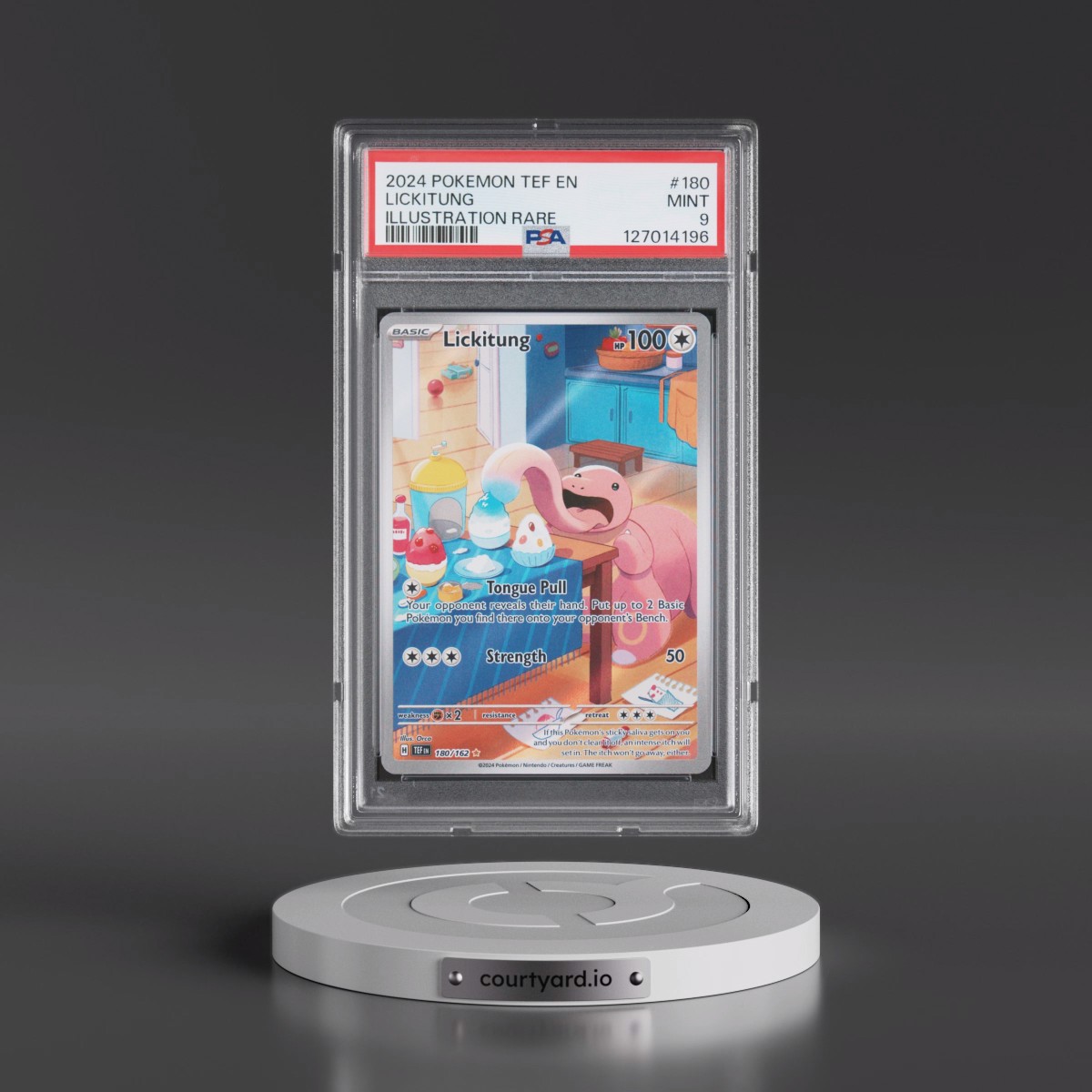 2024 Pokémon Tef EN-Temporal Forces #180 Lickitung - Illustration Rare (PSA 9 MINT)