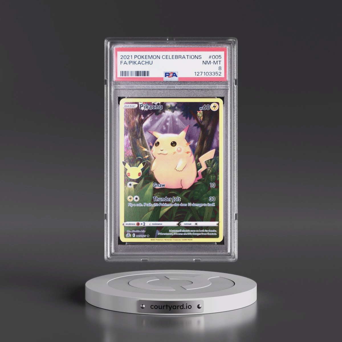 2021 Pokémon Celebrations #005 Pikachu - Full Art (PSA 8 NM-MT)