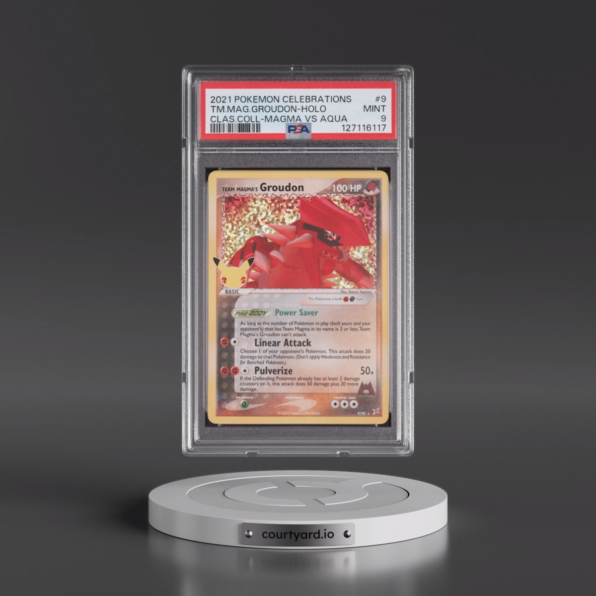 2021 Pokémon Celebrations Classic Collection #9 Team Magma's Groudon - Holo (PSA 9 MINT)