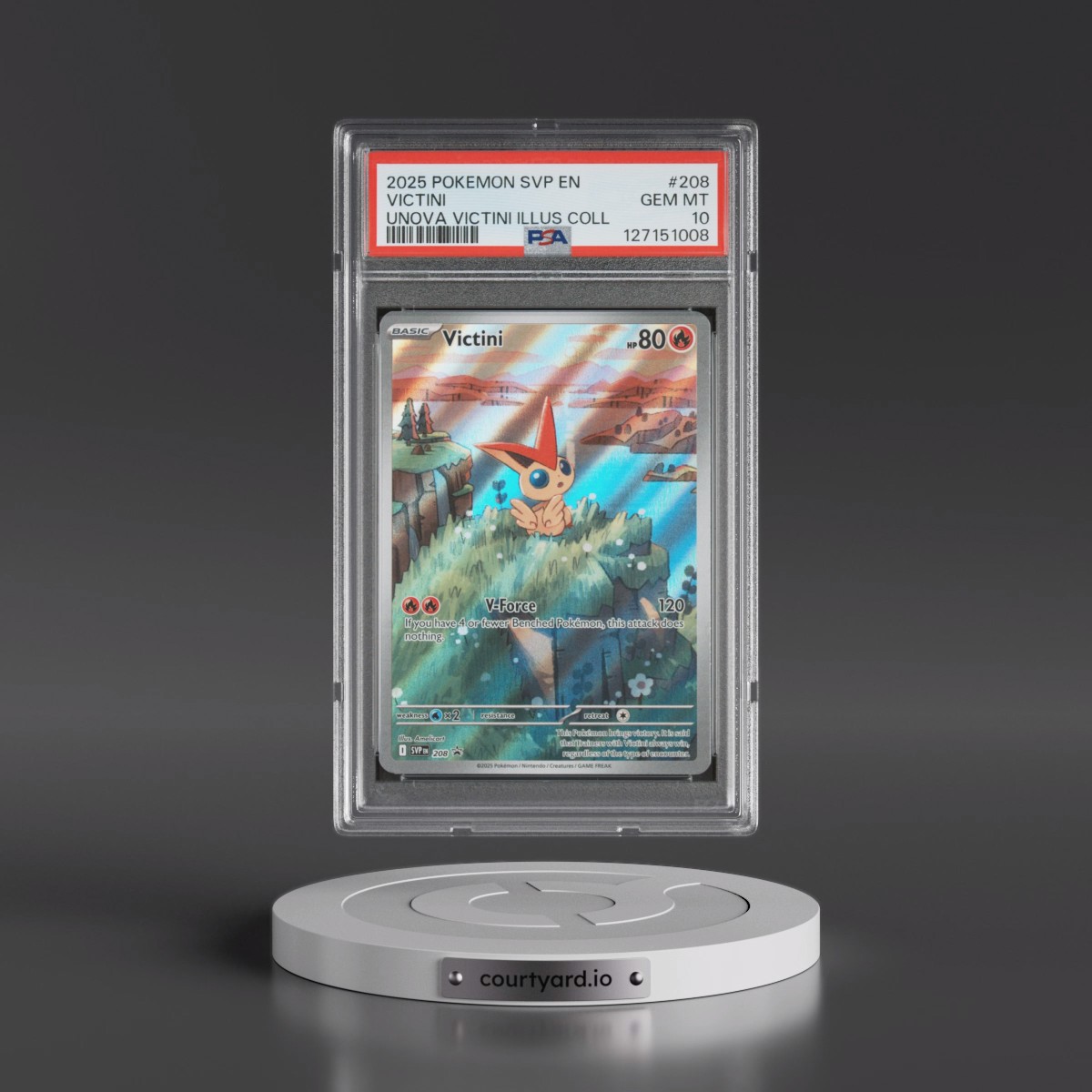 2025 Pokémon Svp EN-SV Black Star Promo #208 Victini - Unova Victini Illustration Collection (PSA 10 GEM MINT)