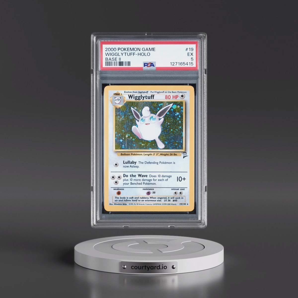 2000 Pokémon Game Base II Wigglytuff - Holo #19 PSA 5