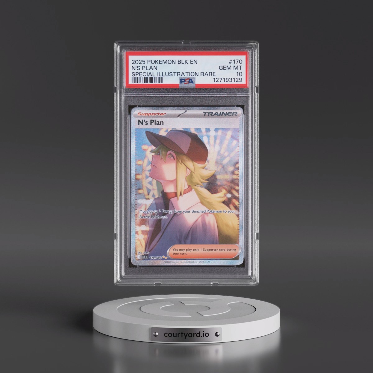 2025 Pokémon Blk EN-Black Bolt #170 N's Plan - Special Illustration Rare (PSA 10 GEM MINT)