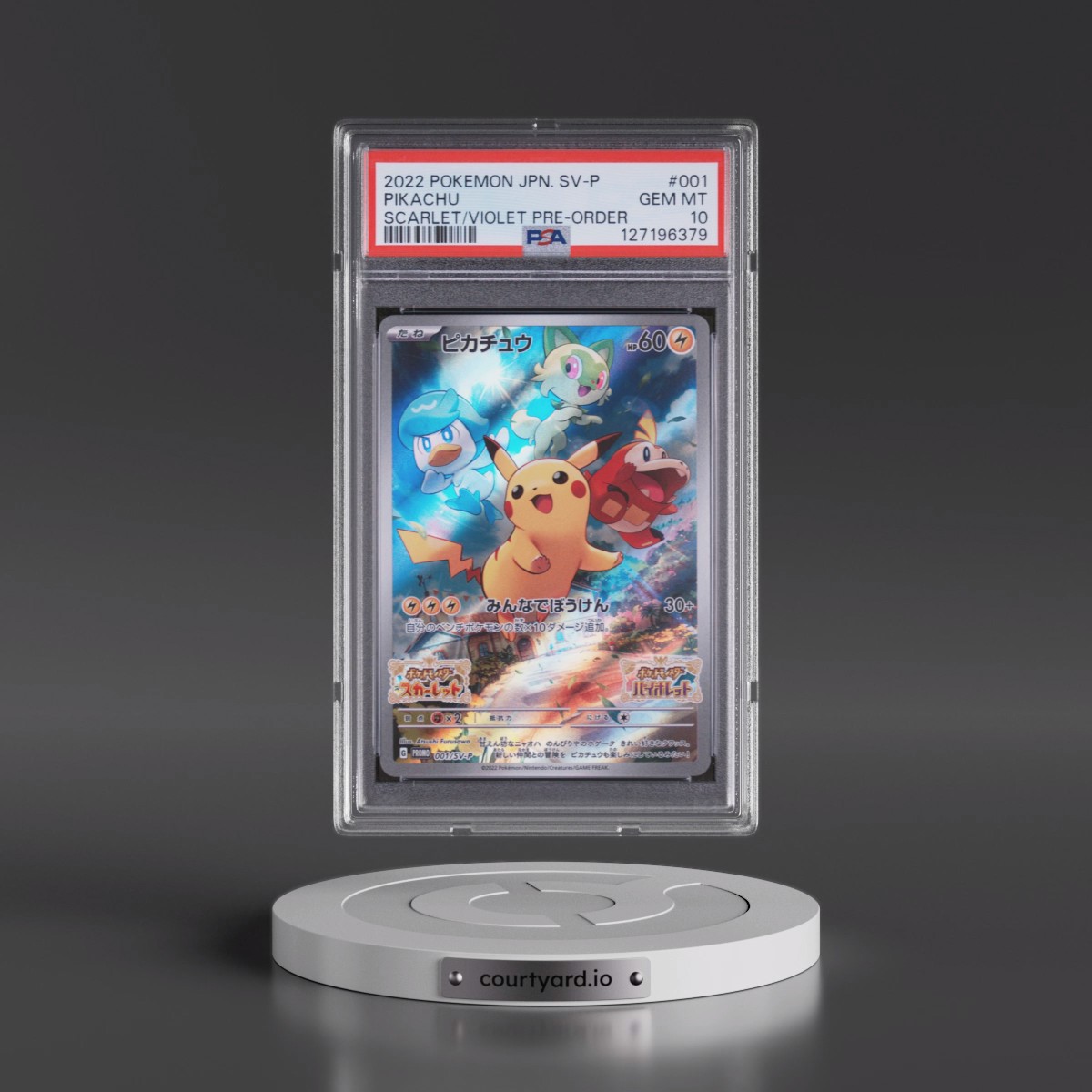2022 Pokémon SV Promo #001 Pikachu - Scarlet & Violet Pre-Order (PSA 10 GEM MINT)