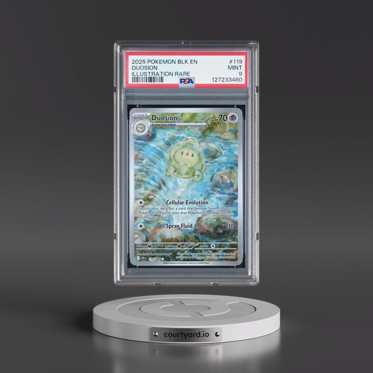 2025 Pokémon Blk EN-Black Bolt #119 Duosion - Illustration Rare (PSA 9 MINT)