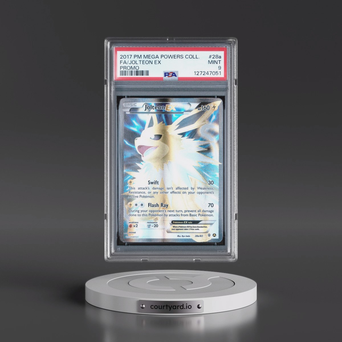 2017 Pokémon Mega Powers Collection Promo #28a Jolteon EX - Holo Full Art (PSA 9 MINT)