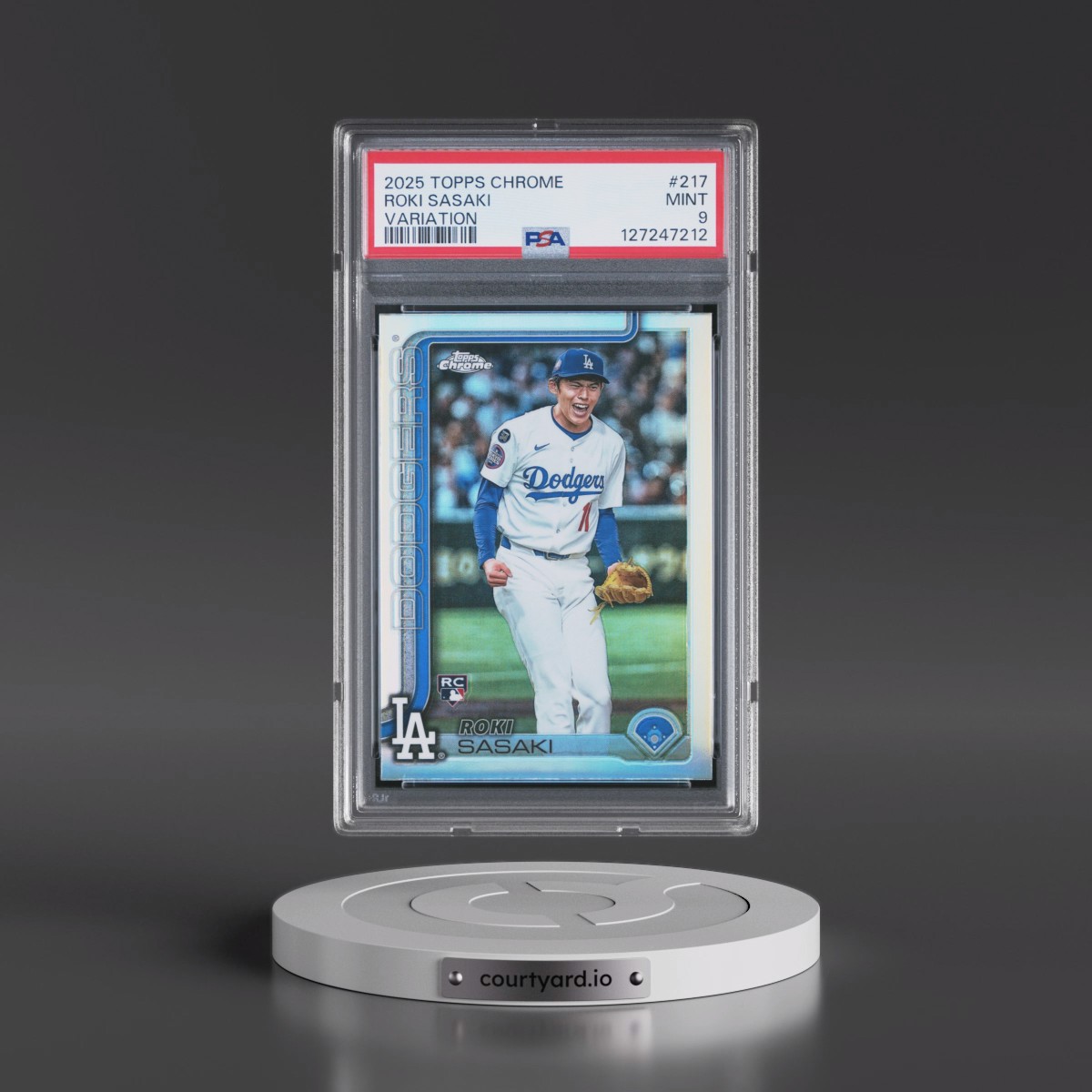 2025 Topps Chrome #217 Roki Sasaki - Variation (PSA 9 MINT)