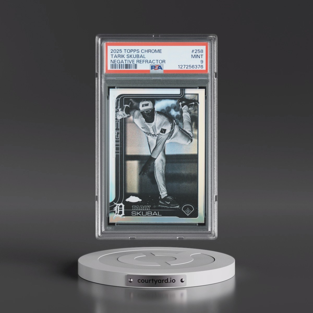 2025 Topps Chrome Tarik Skubal - Negative Refractor #258 PSA 9