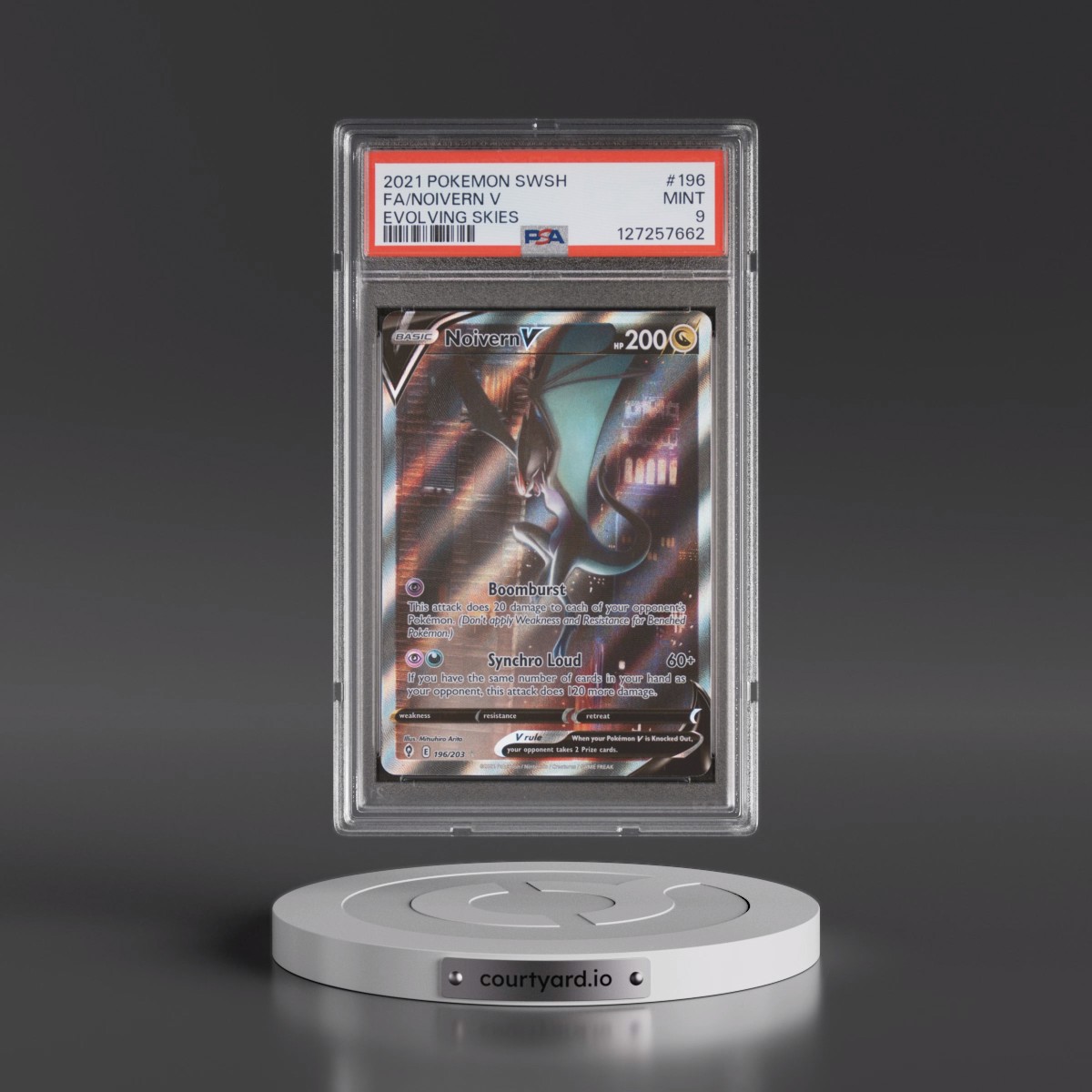 2021 Pokémon Sword & Shield Evolving Skies #196 Noivern V - Holo Full Art (PSA 9 MINT)
