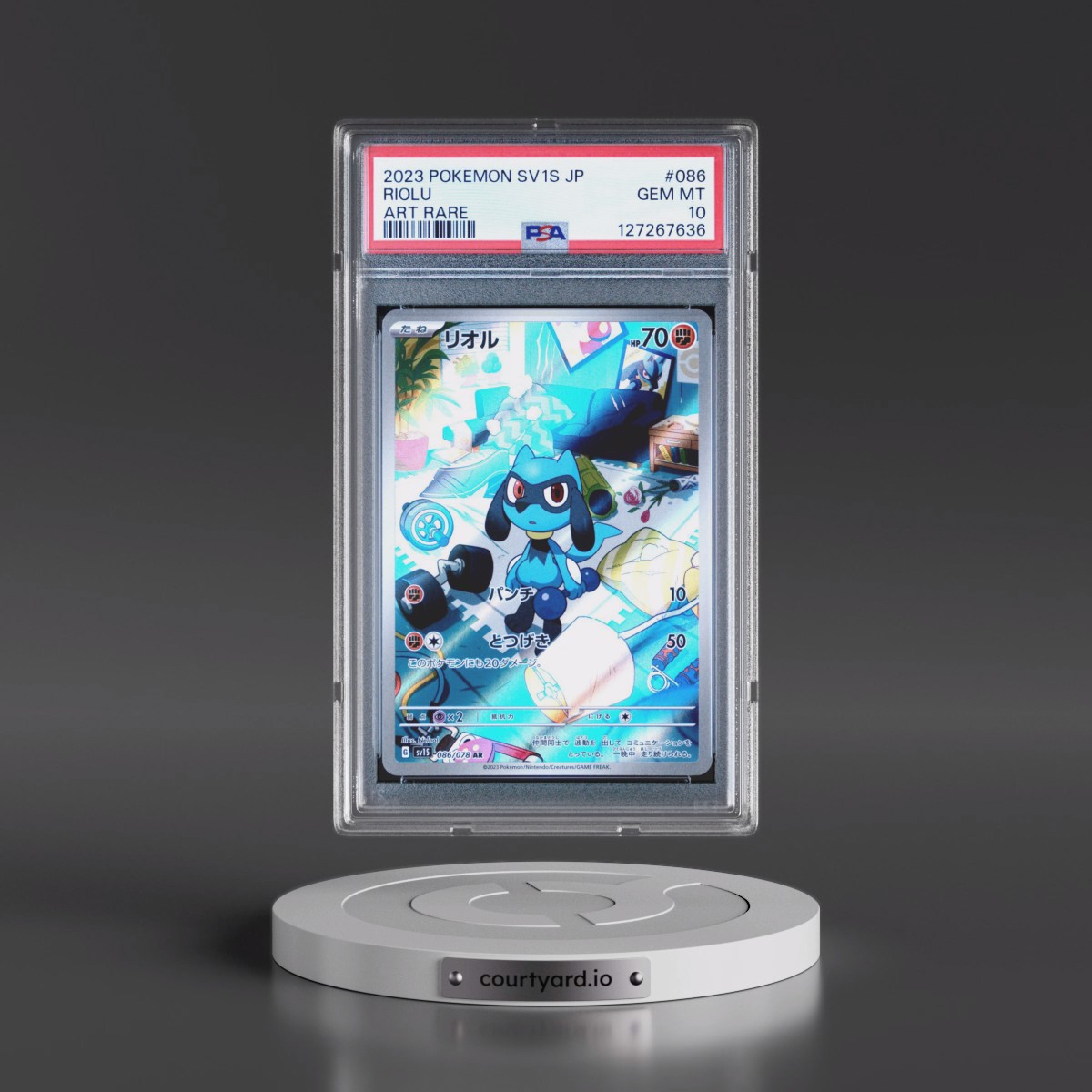 2023 Pokémon Sv1s-Scarlet EX #086 Riolu - Art Rare (PSA 10 GEM MINT)