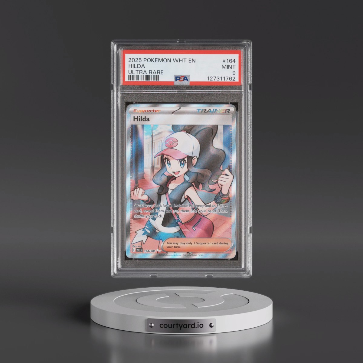 2025 Pokémon Wht EN-White Flare #164 Hilda - Ultra Rare (PSA 9 MINT)