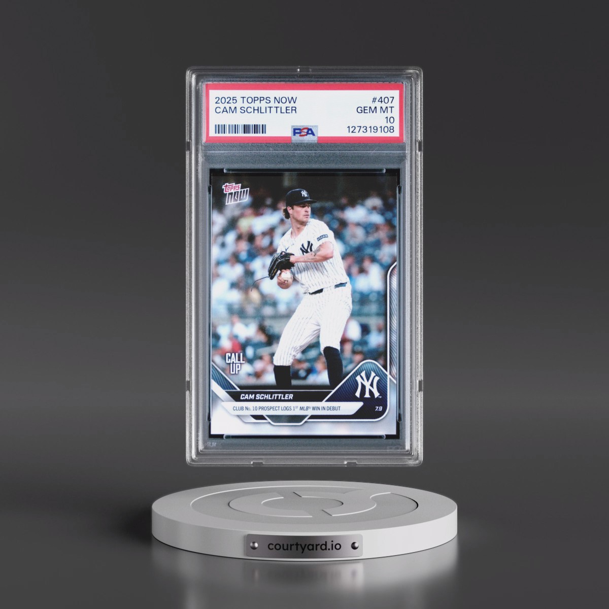 2025 Topps Now #407 Cam Schlittler (PSA 10 GEM MINT)
