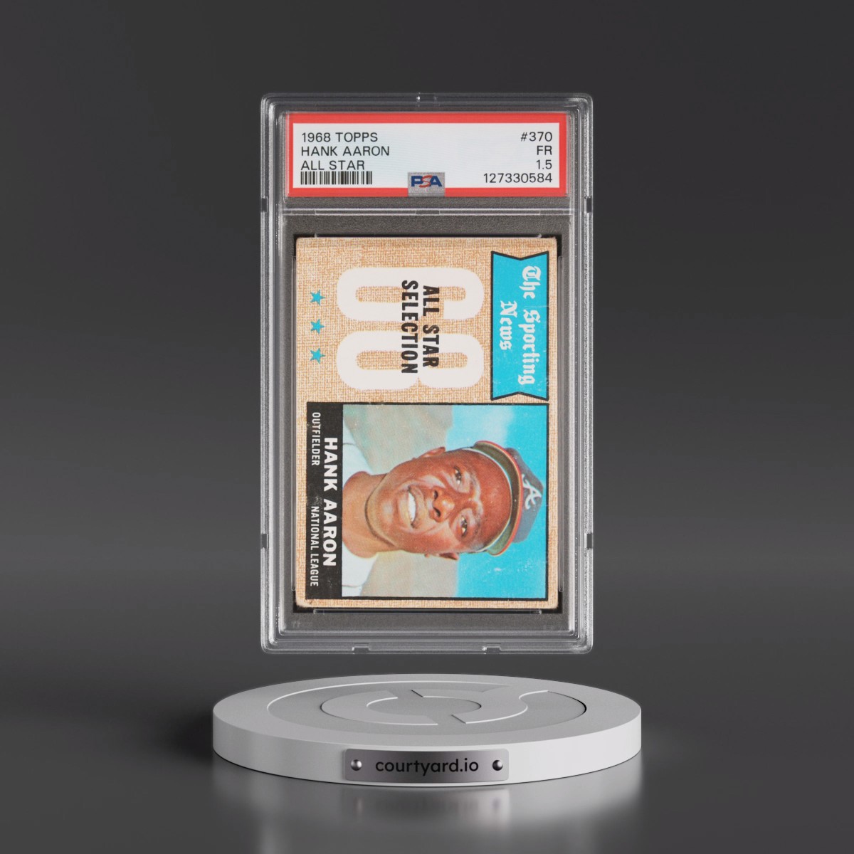 1968 Topps #370 Hank Aaron - All Star (PSA 1.5 FR)