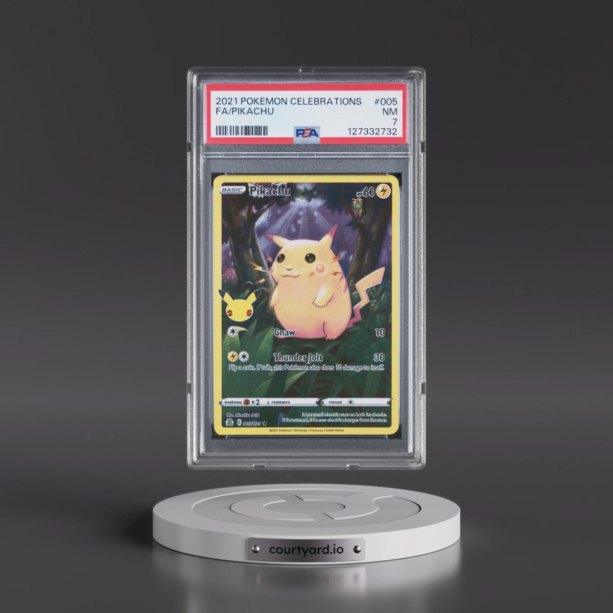 2021 Pokémon Celebrations #005 Pikachu - Full Art (PSA 7 NM)