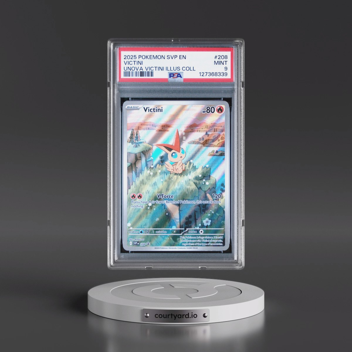2025 Pokémon Svp EN-SV Black Star Promo #208 Victini - Unova Victini Illustration Collection (PSA 9 MINT)