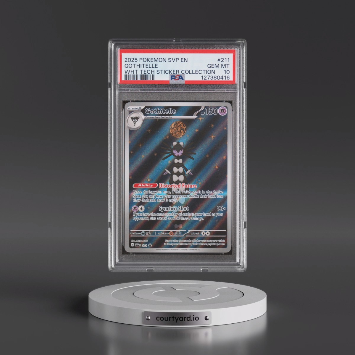 2025 Pokémon Svp EN-SV Black Star Promo #211 Gothitelle - White Flare Tech Sticker Collection (PSA 10 GEM MINT)