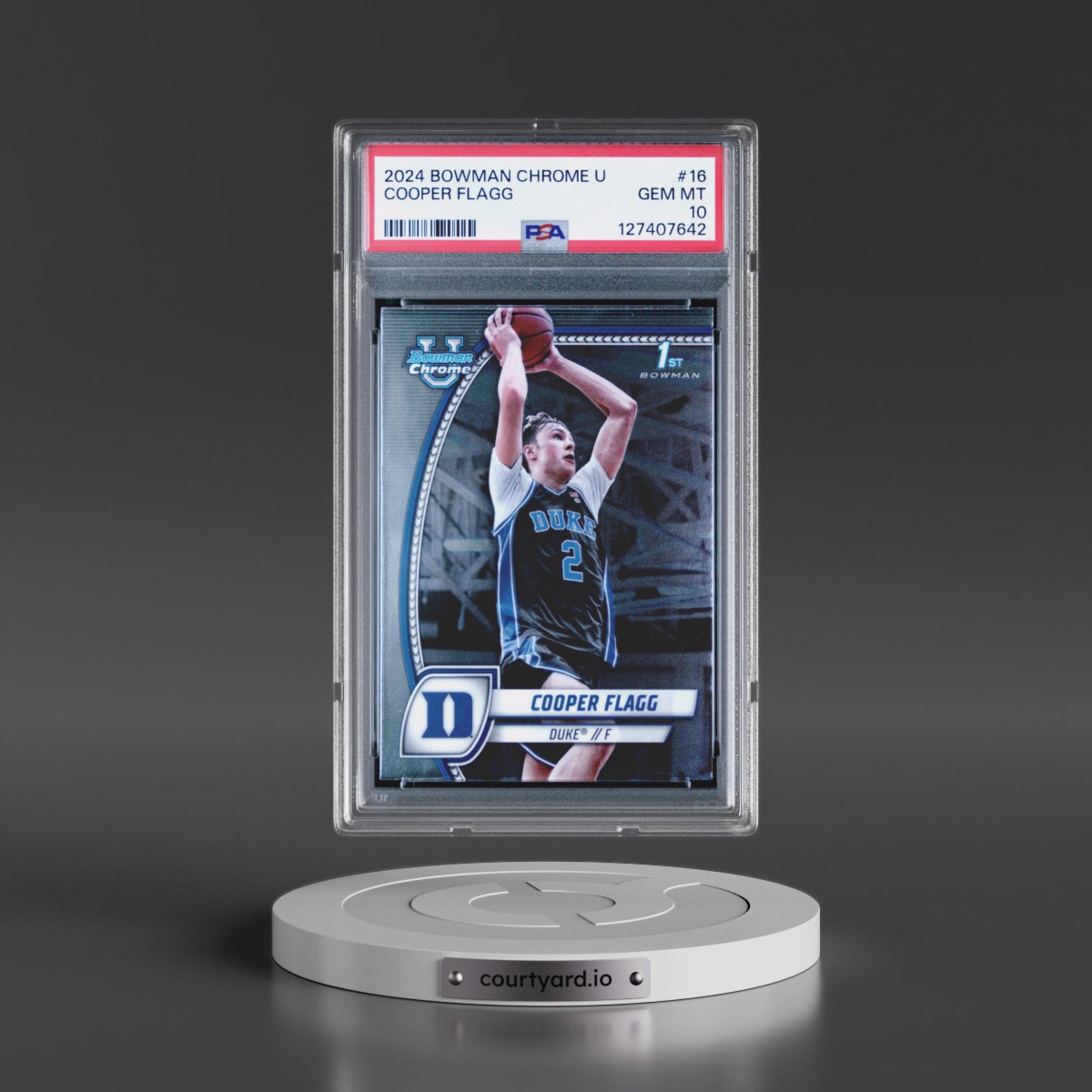 2024 Bowman Chrome University #16 Cooper Flagg (PSA 10 GEM MINT)