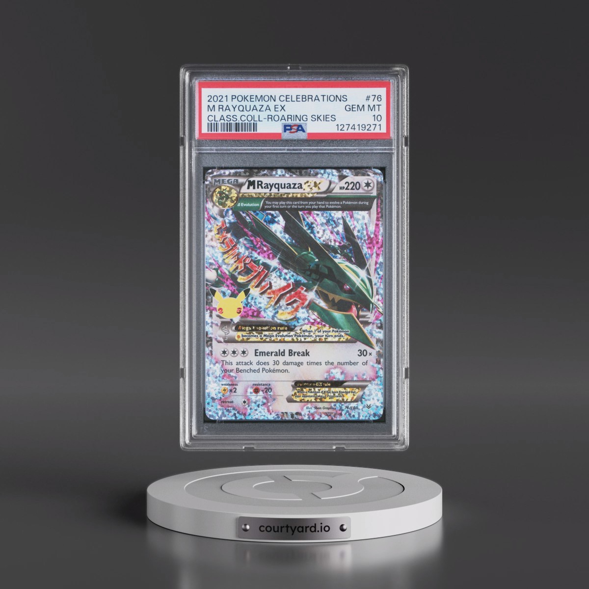 2021 Pokémon Celebrations Classic Collection #76 M Rayquaza EX - Holo (PSA 10 GEM MINT)