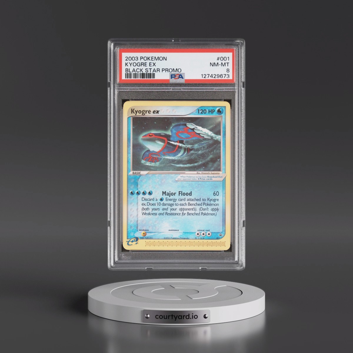 2003 Pokémon Black Star Promo #001 Kyogre EX - Holo (PSA 8 NM-MT)