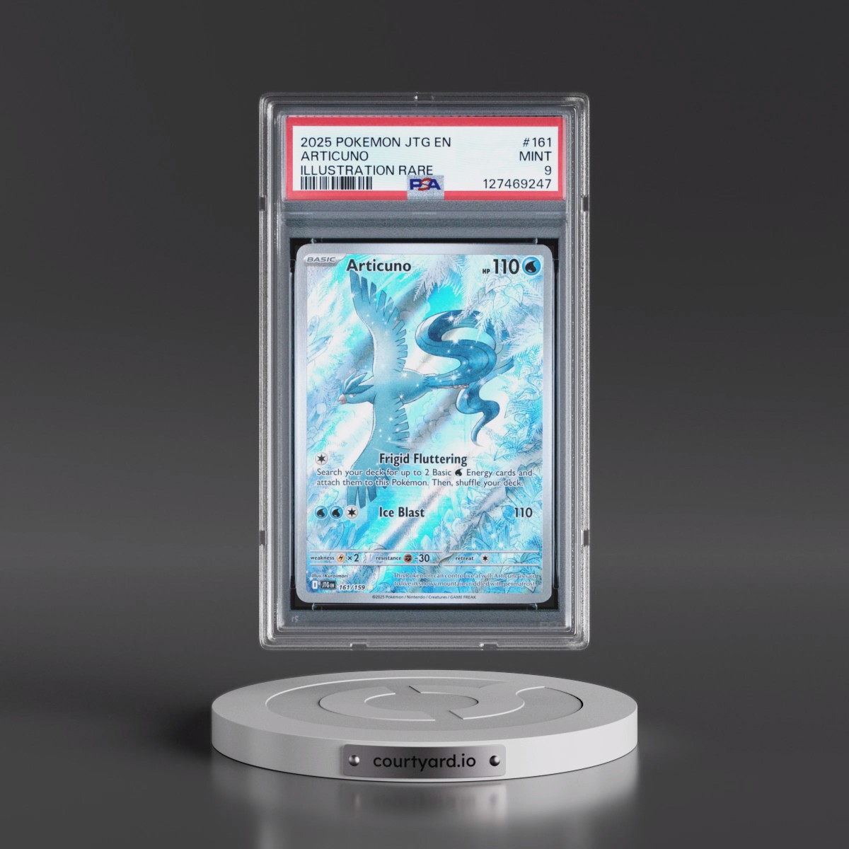 2025 Pokémon Jtg EN-Journey Together #161 Articuno - Illustration Rare (PSA 9 MINT)