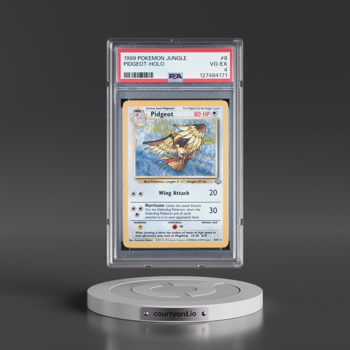 1999 Pokémon Jungle #8 Pidgeot - Holo (PSA 4 VG-EX)