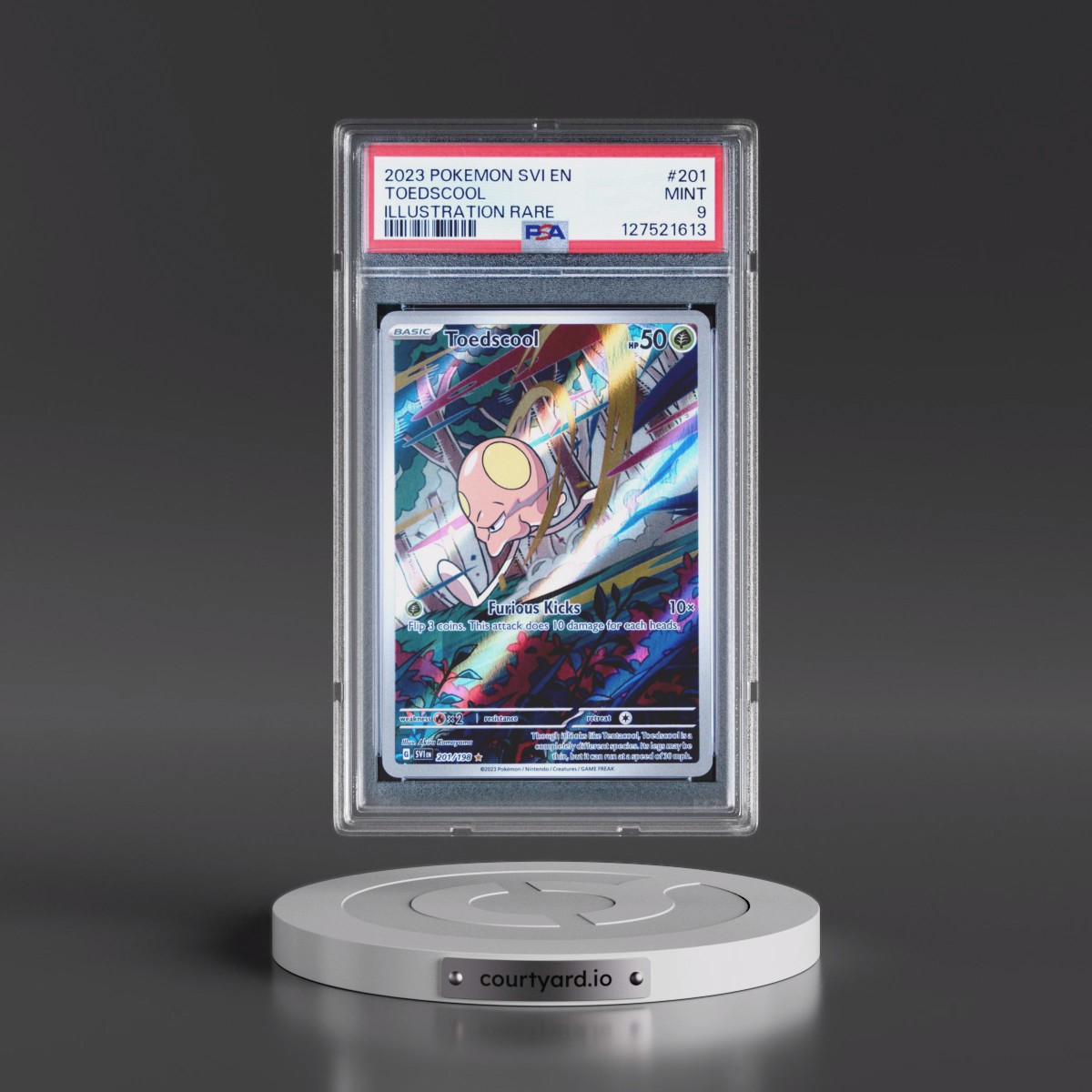 2023 Pokémon Svi EN-Scarlet & Violet #201 Toedscool - Illustration Rare (PSA 9 MINT)