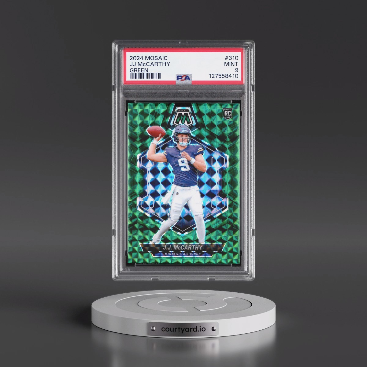 2024 Panini Mosaic JJ McCarthy - Green #310 PSA 9