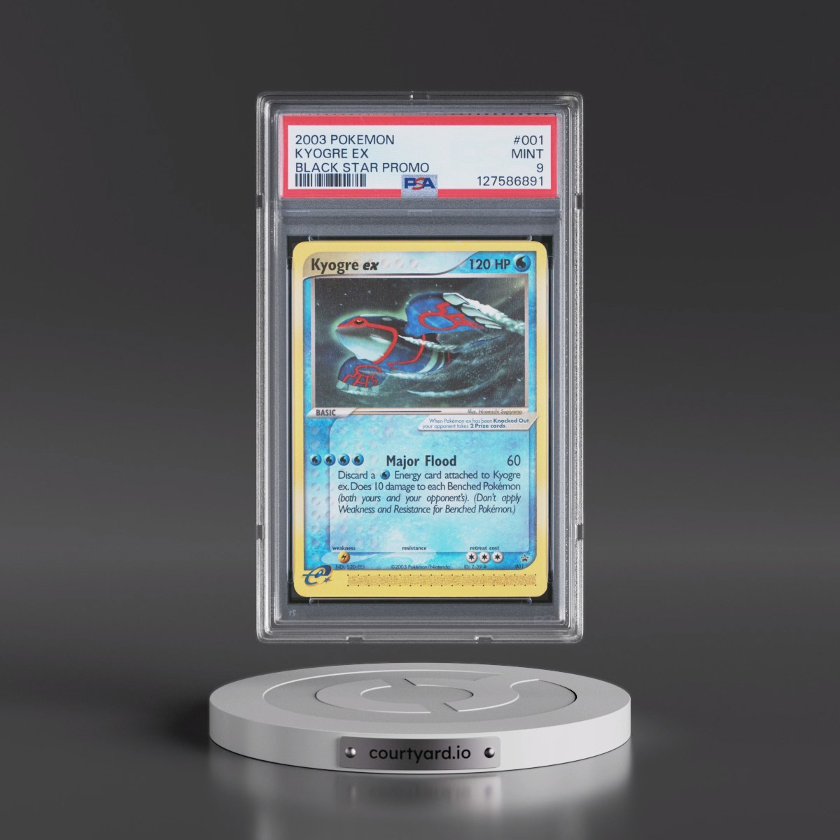 2003 Pokémon Black Star Promo #001 Kyogre EX - Holo (PSA 9 MINT)