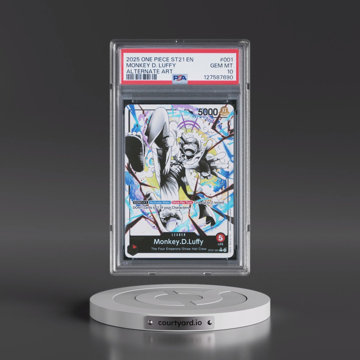 2025 One Piece Starter Deck ST21-EX Gear 5 #001 Monkey D. Luffy - Alternate Art (PSA 10 GEM MINT)