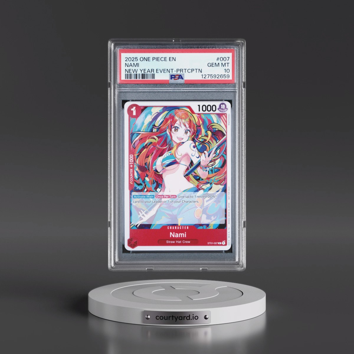 2025 One Piece Promos Nami - New Year Event-Participation #007 PSA 10