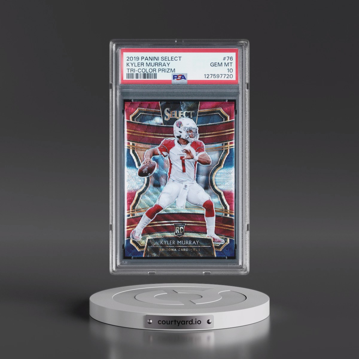 2019 Panini Select #76 Kyler Murray - Tri-Color Prizm (PSA 10 GEM MINT)