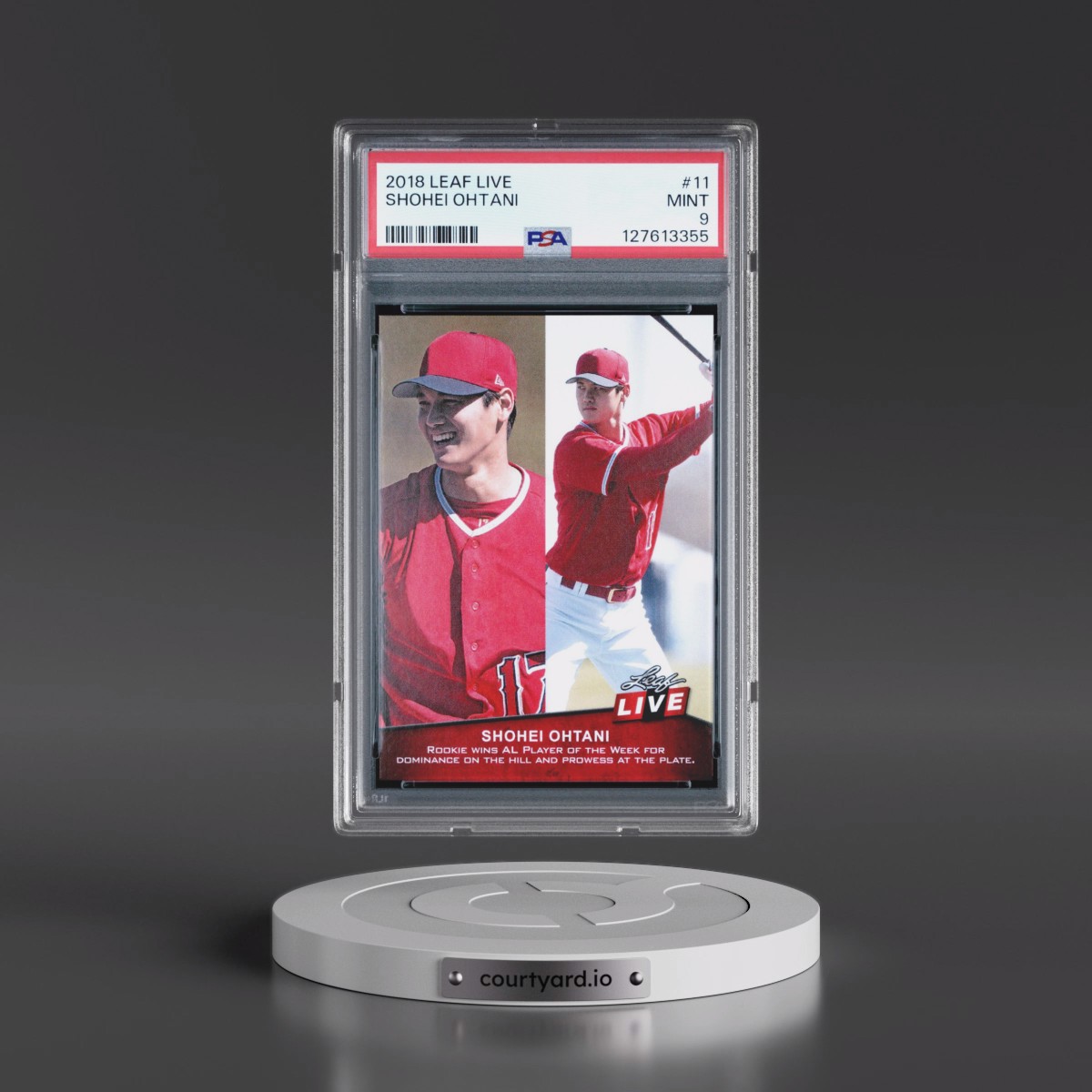 2018 Leaf Live #11 Shohei Ohtani (PSA 9 MINT)