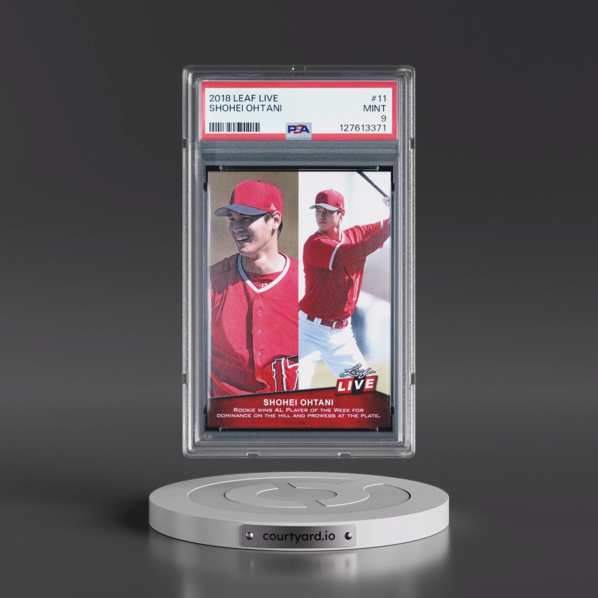 2018 Leaf Live #11 Shohei Ohtani (PSA 9 MINT)