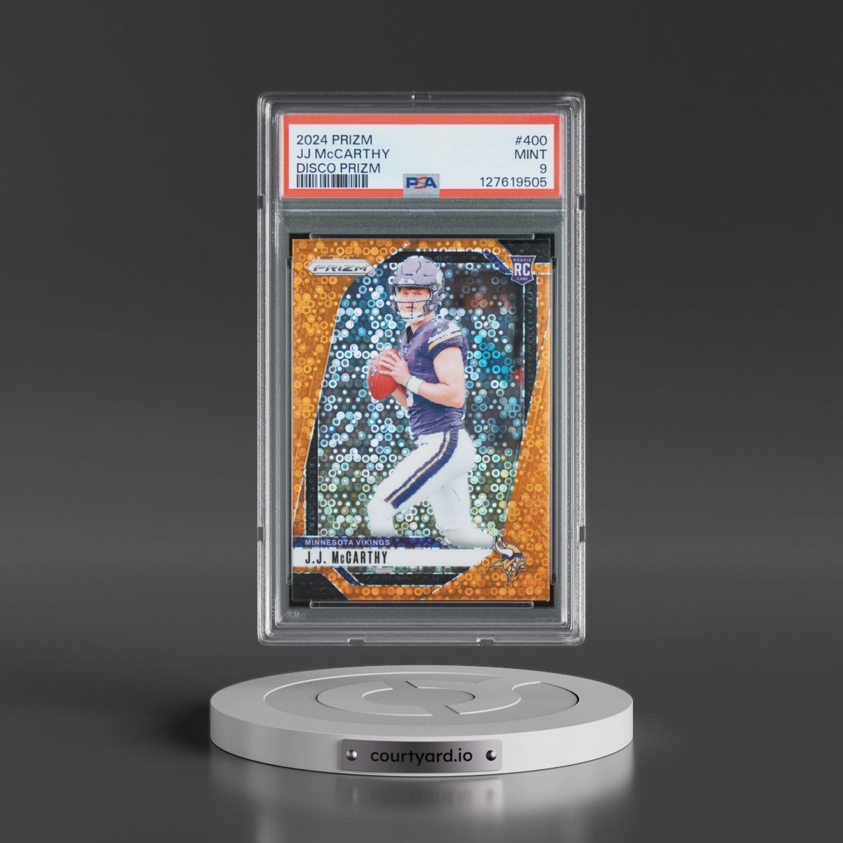 2024 Panini Prizm #400 JJ McCarthy - Disco Prizm (PSA 9 MINT)