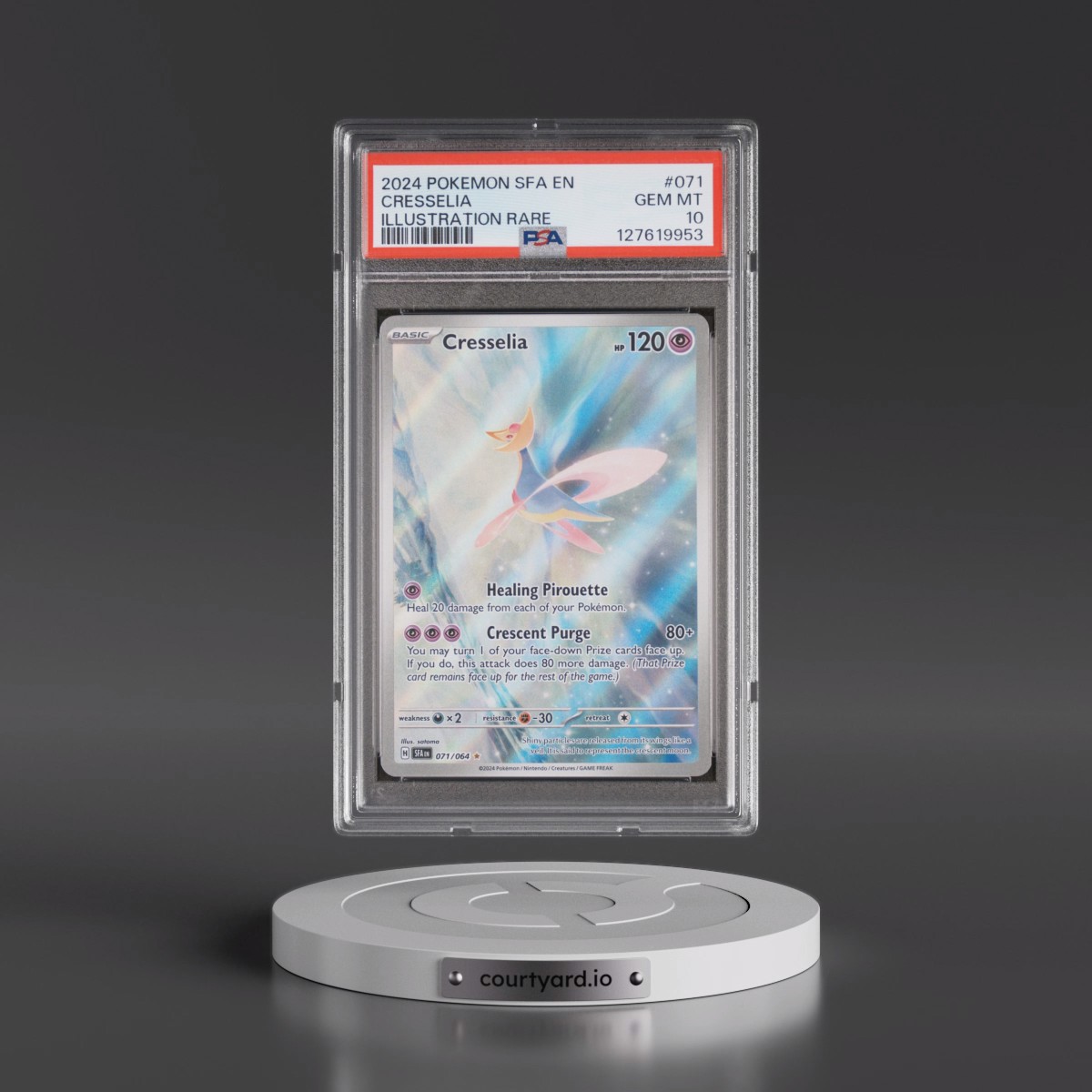 2024 Pokémon Sfa EN-Shrouded Fable #071 Cresselia - Illustration Rare (PSA 10 GEM MINT)