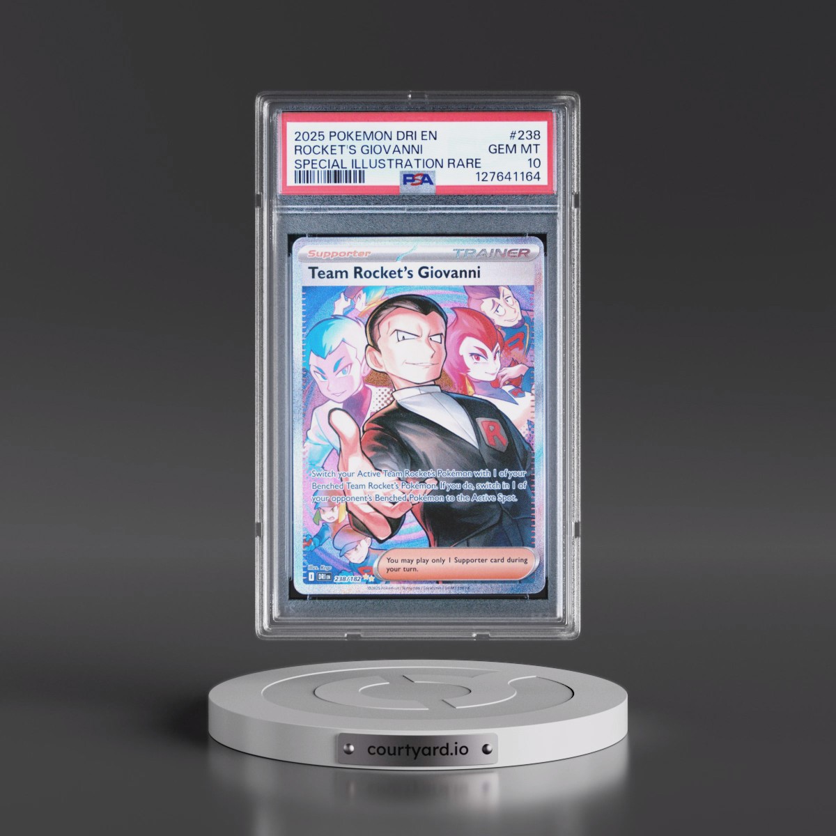 2025 Pokémon Dri EN-Destined Rivals #238 Team Rocket's Giovanni - Special Illustration Rare (PSA 10 GEM MINT)