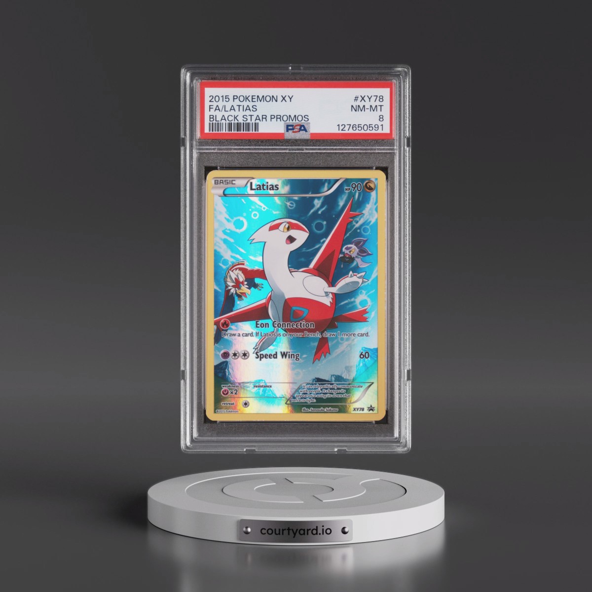 2015 Pokémon XY Black Star Promos #XY78 Latias - Full Art (PSA 8 NM-MT)