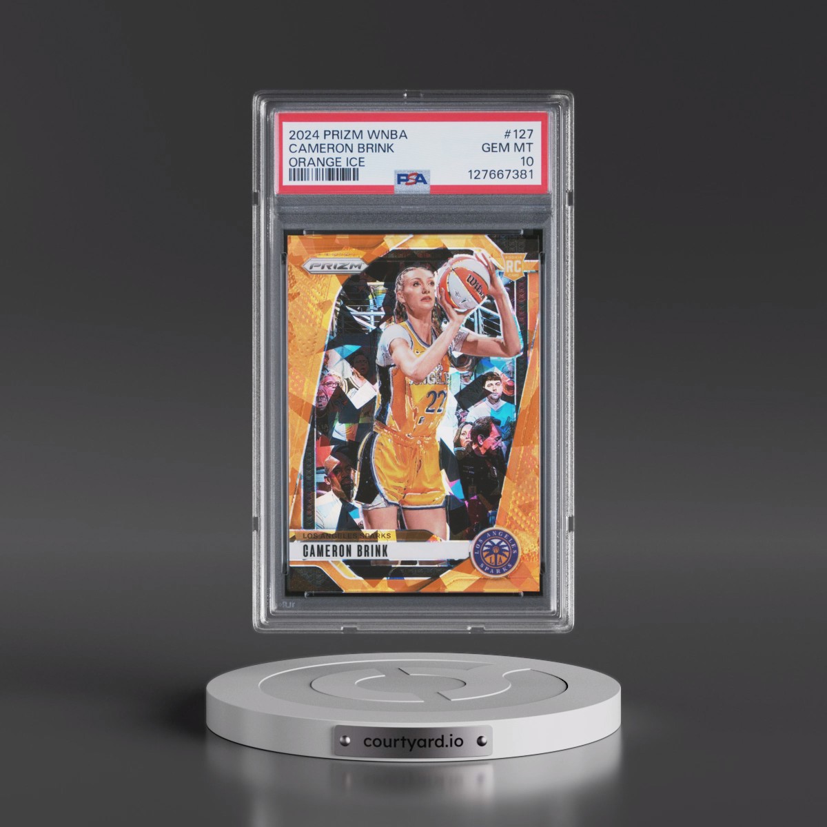 2024 Panini Prizm WNBA #127 Cameron Brink - Orange Ice (PSA 10 GEM MINT)