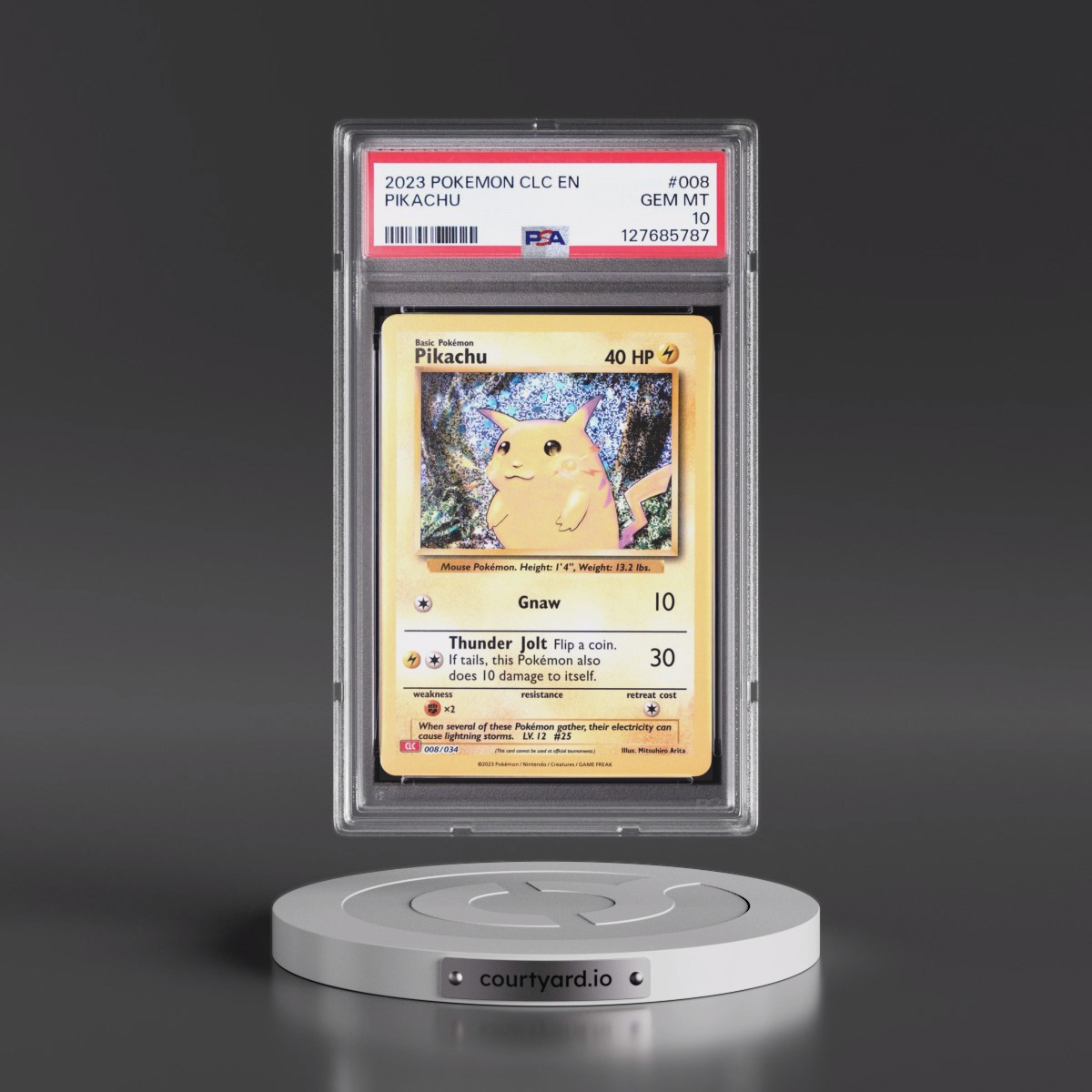 2023 Pokémon Clc-Trading Card Game Classic Charizard & HO-Oh EX Deck #008 Pikachu (PSA 10 GEM MINT)