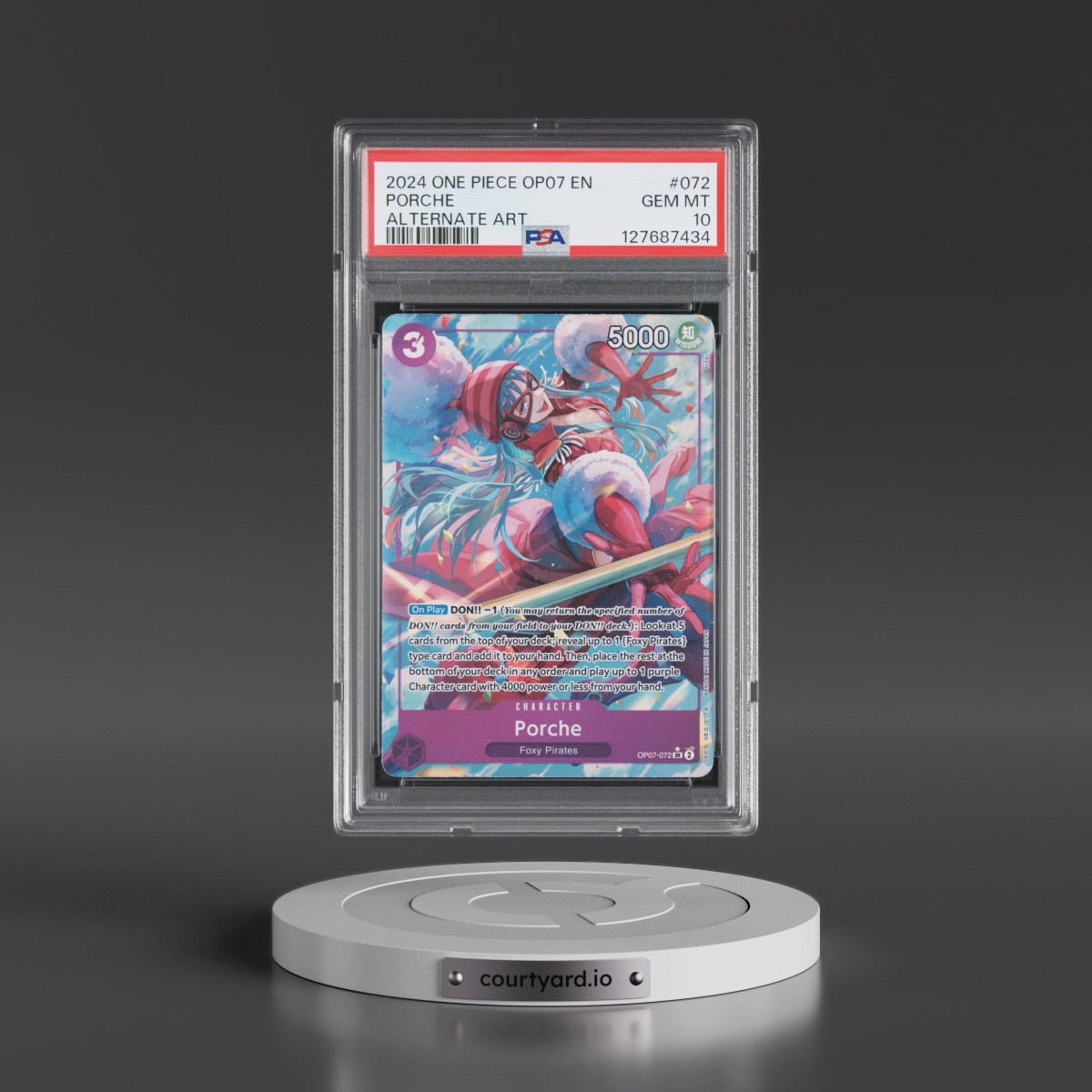 2024 One Piece 500 Years in the Future #072 Porche - Alternate Art (PSA 10 GEM MINT)
