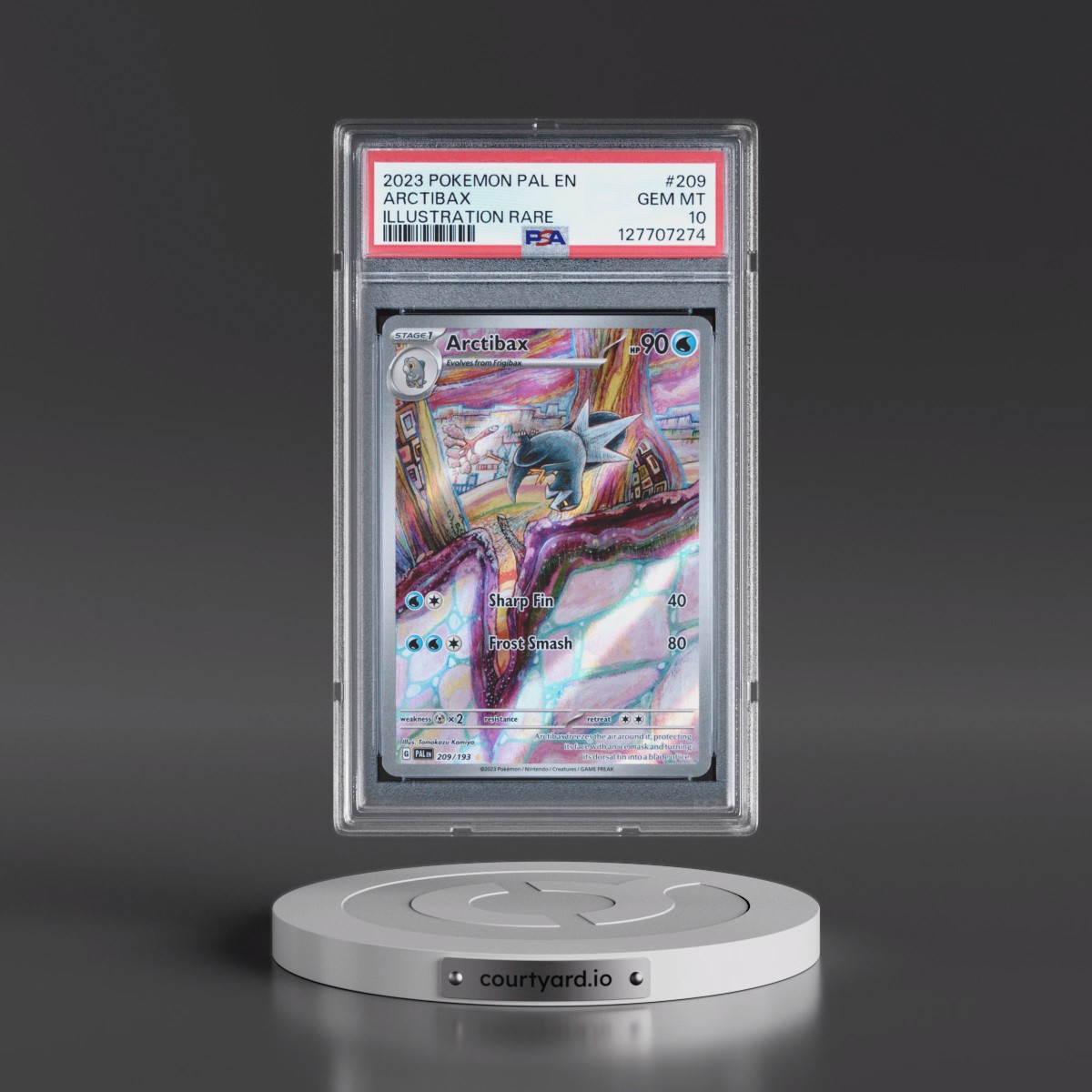 2023 Pokémon Pal EN-Paldea Evolved #209 Arctibax - Illustration Rare (PSA 10 GEM MINT)