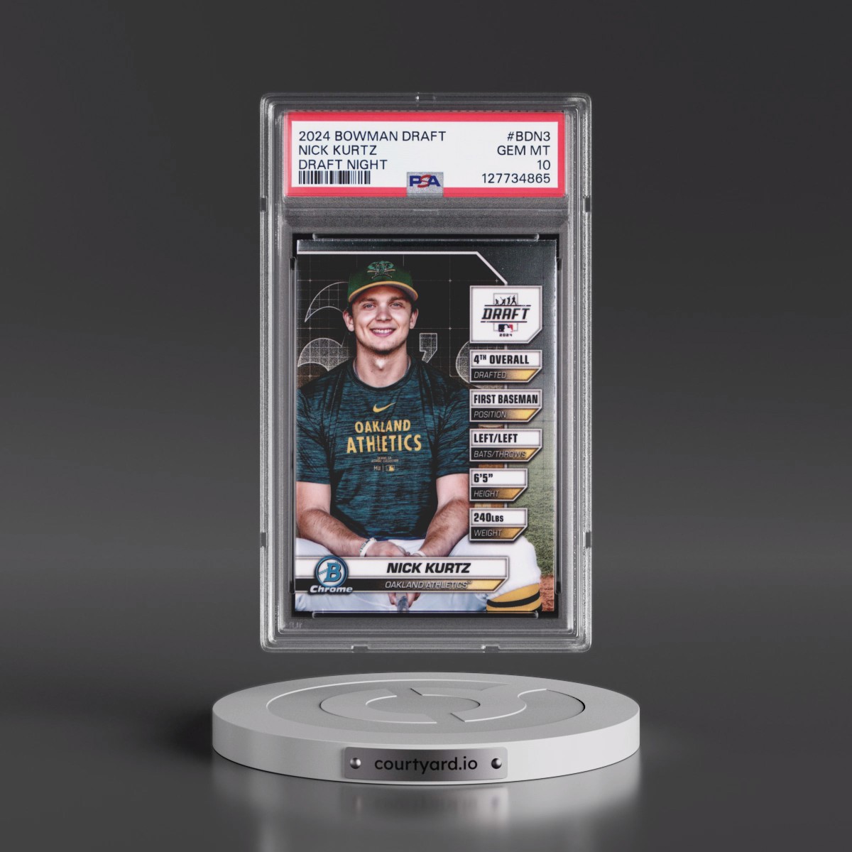 2024 Bowman Draft Bowman Draft Night #BDN3 Nick Kurtz (PSA 10 GEM MINT)