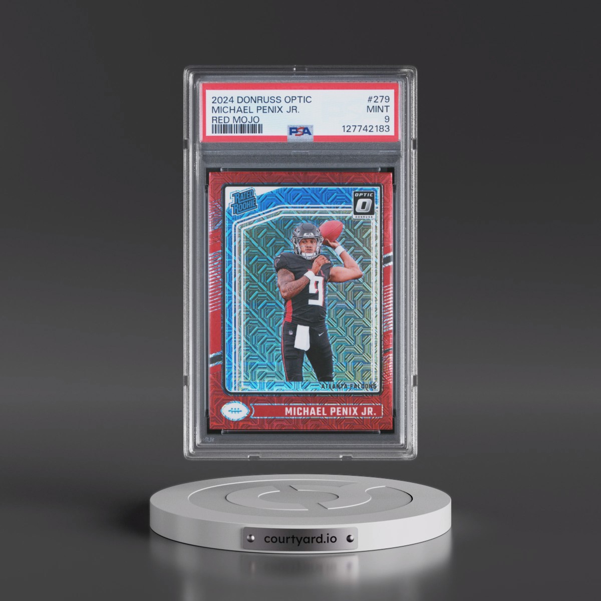 2024 Panini Donruss Optic #279 Michael Penix Jr. - Red Mojo (PSA 9 MINT)