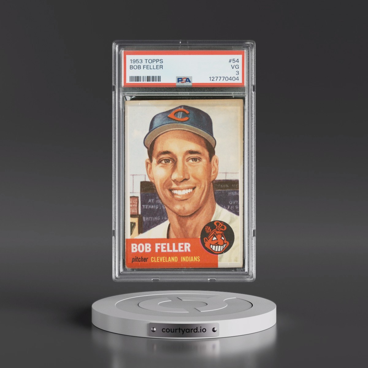 1953 Topps #54 Bob Feller (PSA 3 VG)
