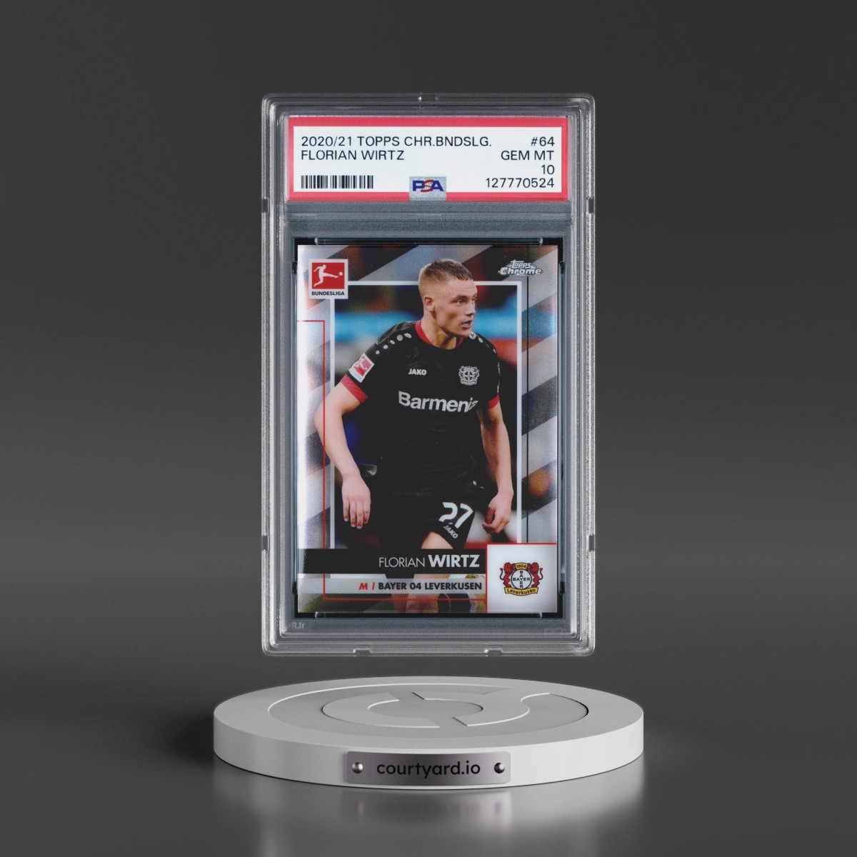 2020 Topps Chrome Bundesliga #64 Florian Wirtz (PSA 10 GEM MINT)