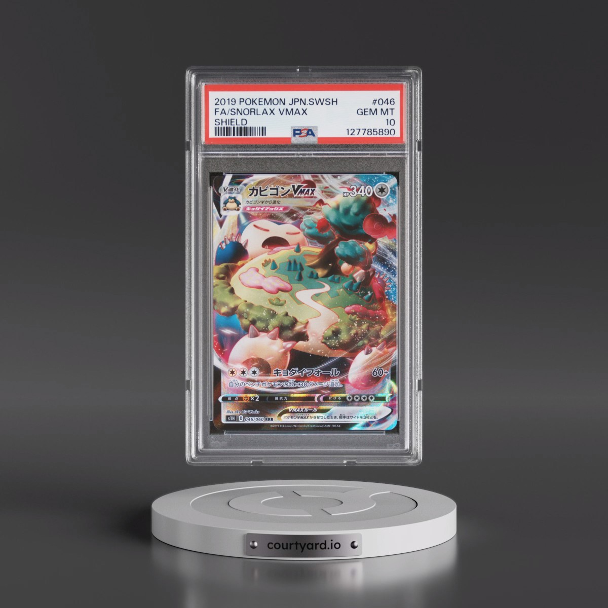 2019 Pokémon Sword & Shield Shield #046 Snorlax Vmax - Full Art (PSA 10 GEM MINT)