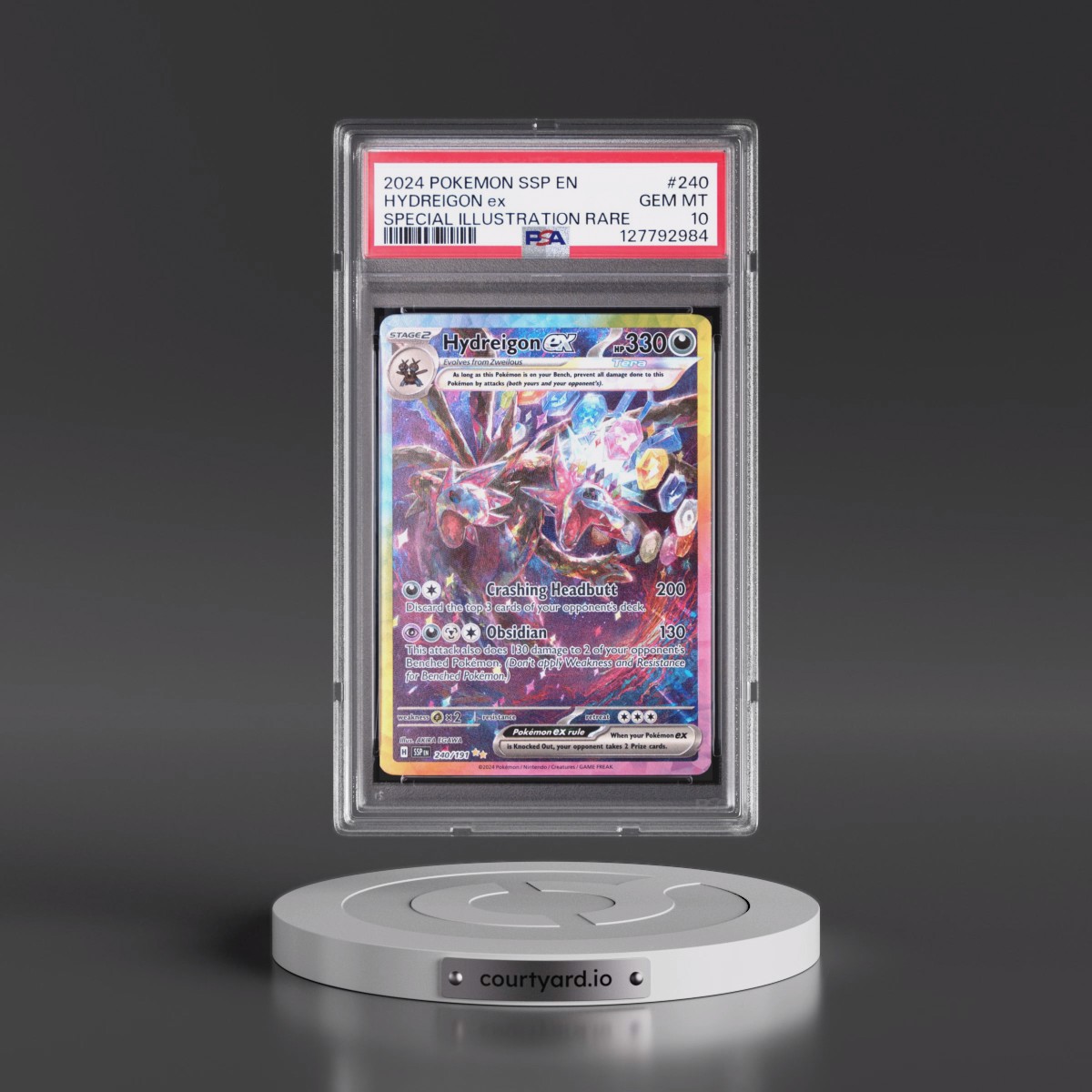2024 Pokémon Ssp EN-Surging Sparks #240 Hydreigon EX - Holo Special Illustration Rare (PSA 10 GEM MINT)