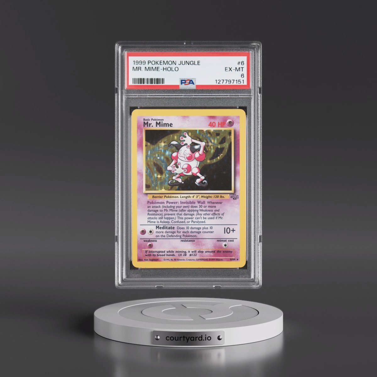 1999 Pokémon Jungle #6 Mr. Mime - Holo (PSA 6 EX-MT)