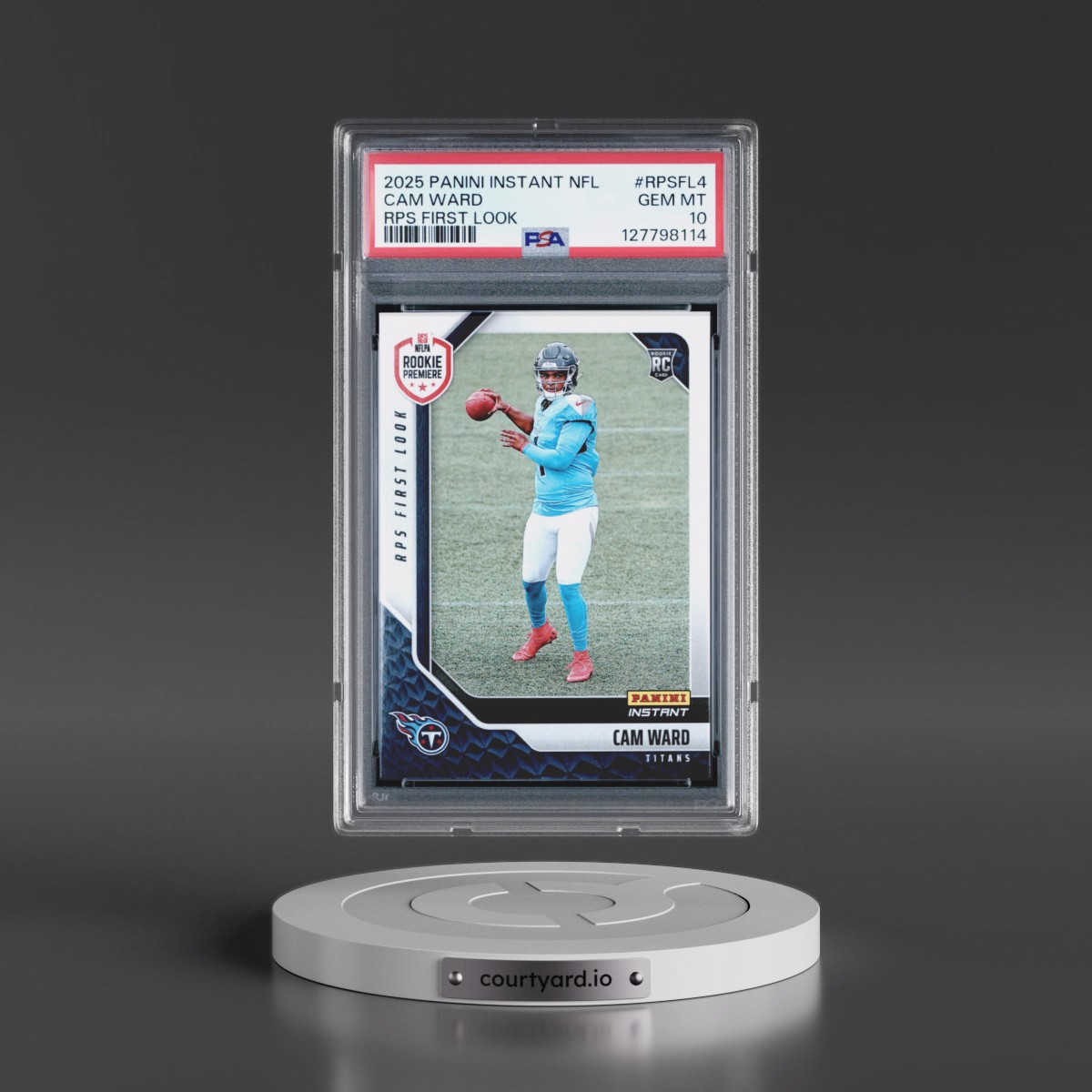 2025 Panini Instant NFL Rps First Look #RPSFL4 Cam Ward (PSA 10 GEM MINT)